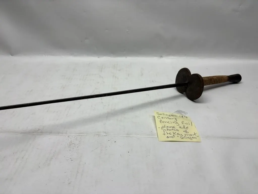 Antique Fencing Foil with Key Mark
