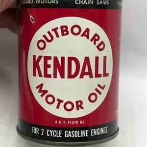Vintage Kendall Outboard Motor Oil Tin Can