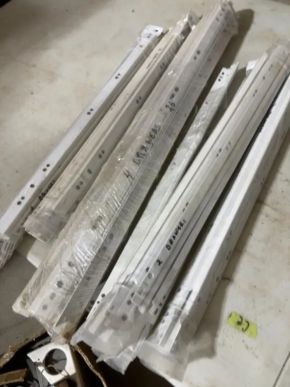 White Drawer Slides, Assorted Sizes