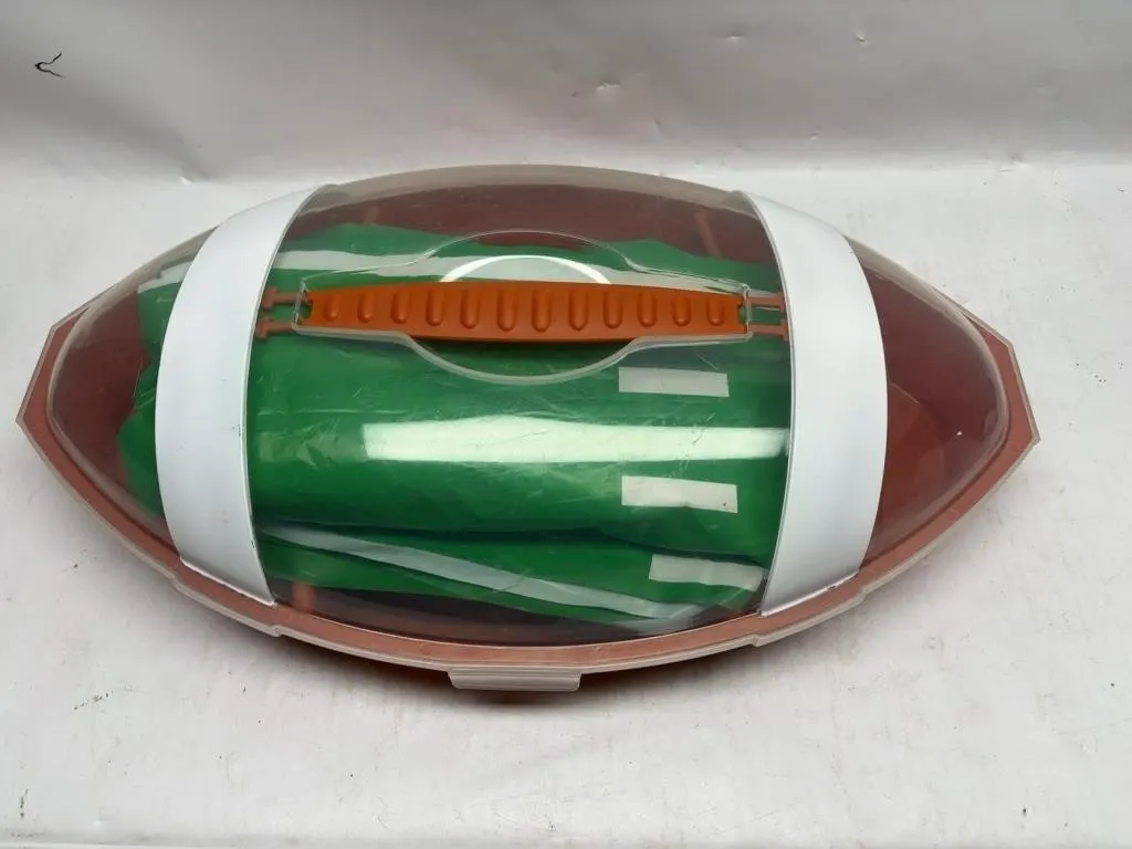 Football-Shaped Carrying Case with Handle