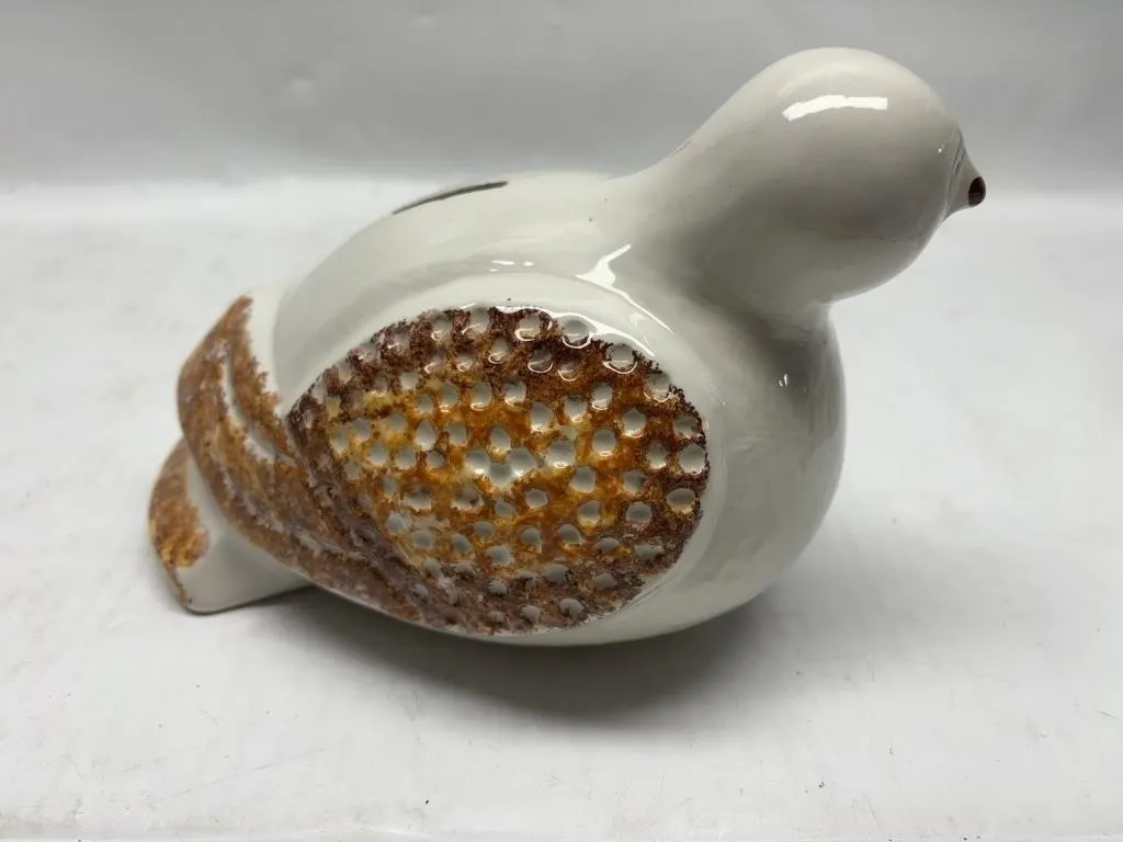 Ceramic Bird Figurine, Made in Italy
