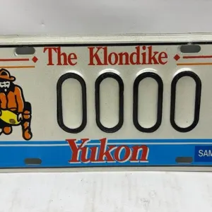 Yukon Klondike Sample License Plate 0000