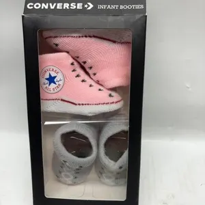 Converse Infant Booties, 2 Pair, 0-6 Months