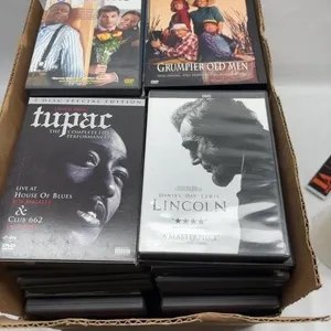 Box of DVDs - Guess Who, Lincoln, Tupac & More