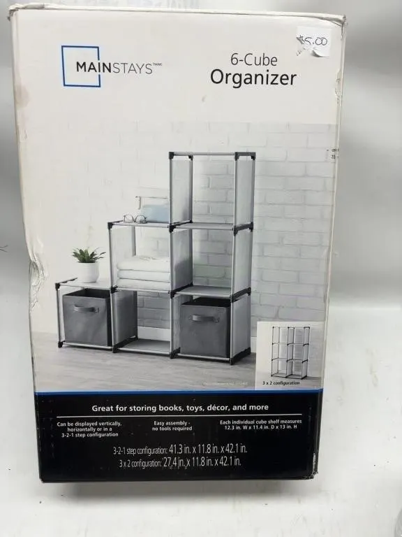 Mainstays 6-Cube Organizer Shelf