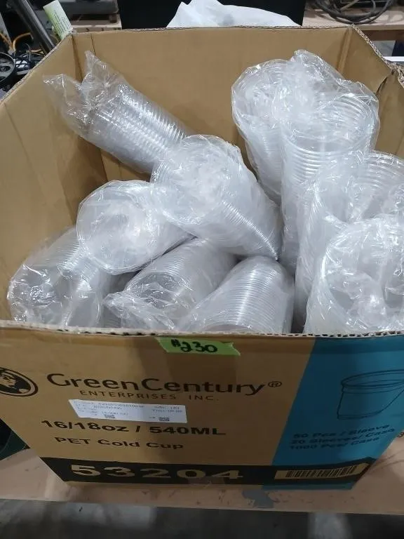 Box plastic 16/18oz cups
