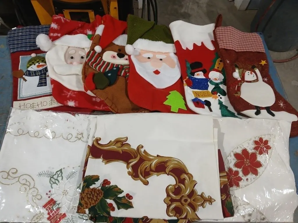 Christmas Table clothes & Stockings