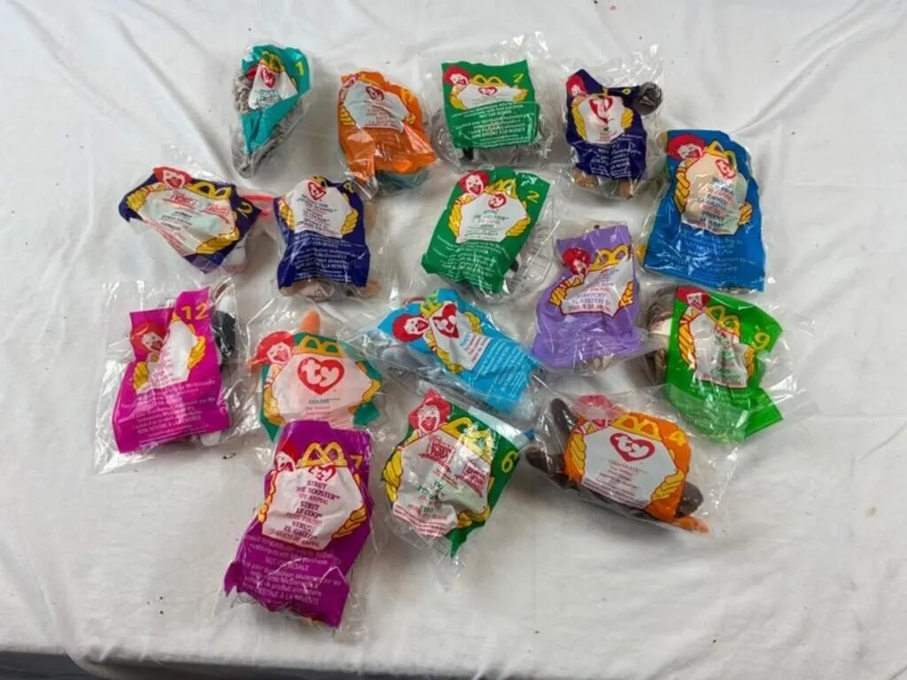 15pc TY McDonald's Animal Toy Package Assortment