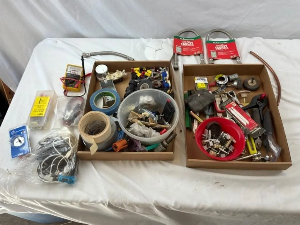 Mixed Plumbing, Electrical & Hardware Assortment