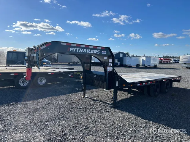 2025 PJ Trailers LD 202 20 ft Tri/A Gooseneck Flatbed Trailer