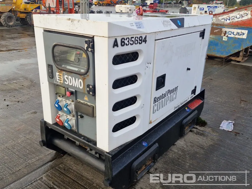 SDMO 25kVA Generator, 4 Cylinder Engine