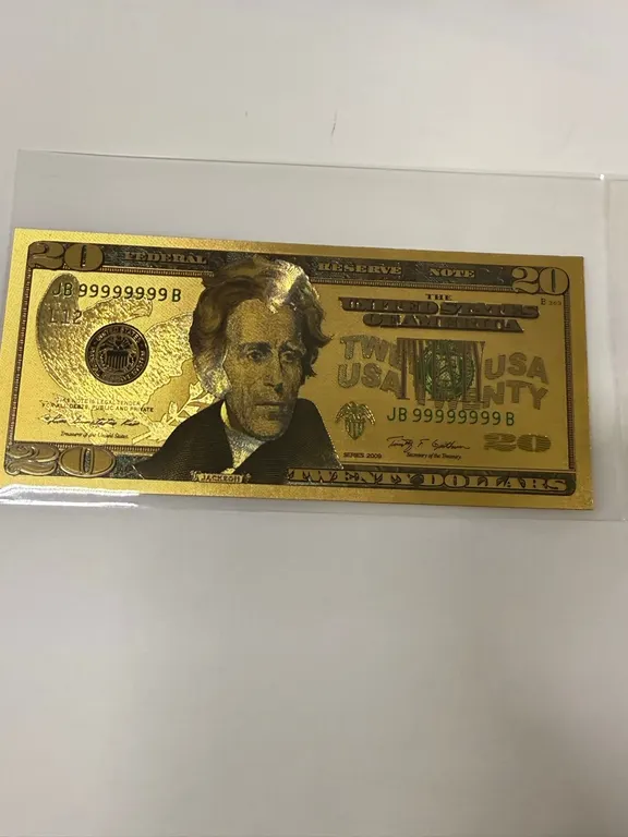 20 Dollar 24K Gold US Banknote