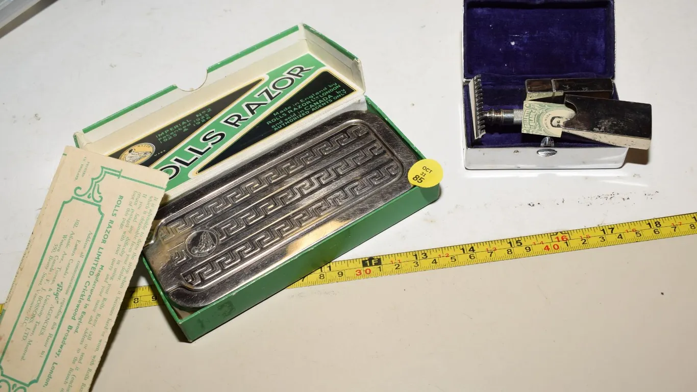 Vintage Gilette Razor & Rolls Razor Sharpener