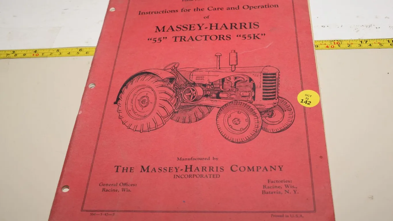 Massey Harris 55 Tractor Manual