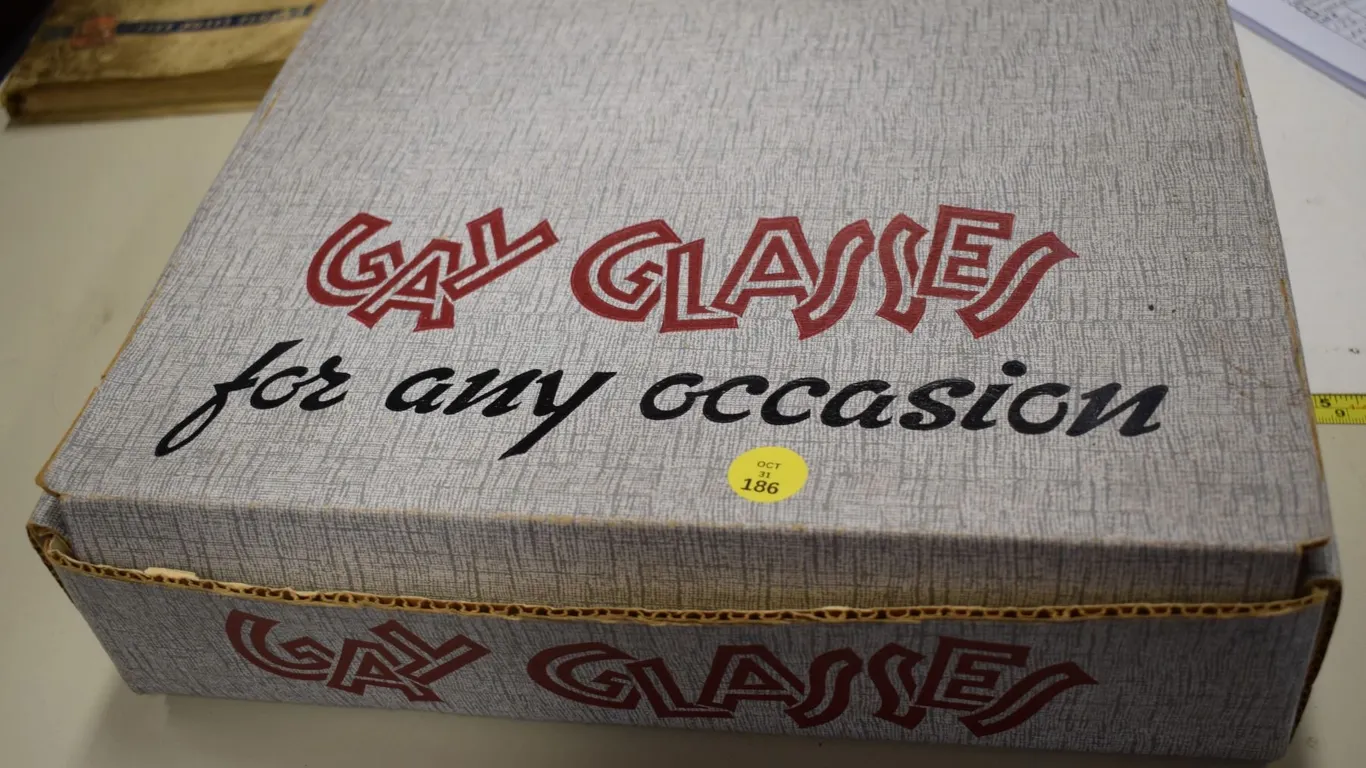 Vintage Hunting Themed “Gay Glasses” in Original Box