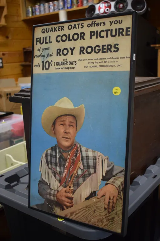 Framed Quaker Oats Roy Rogers Advertising Poster/Picture