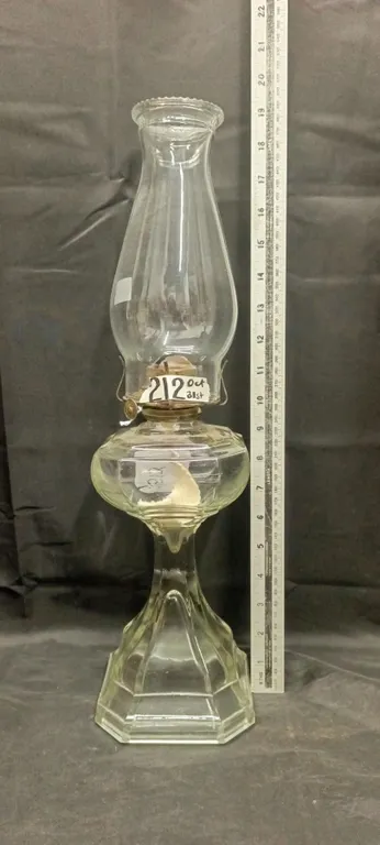 No. 2 Colonial Glass Oil Lamp w/ Chimney