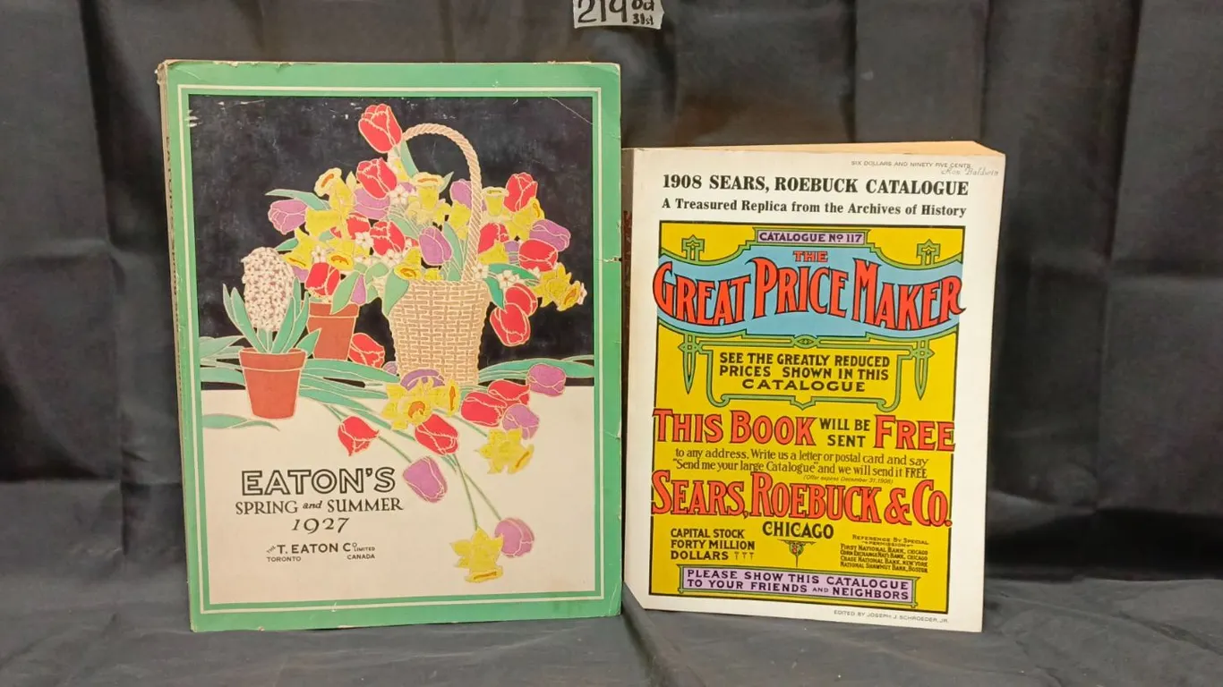 (2) Antique Catalogues – 1927 Eaton’s, 1908 Sears