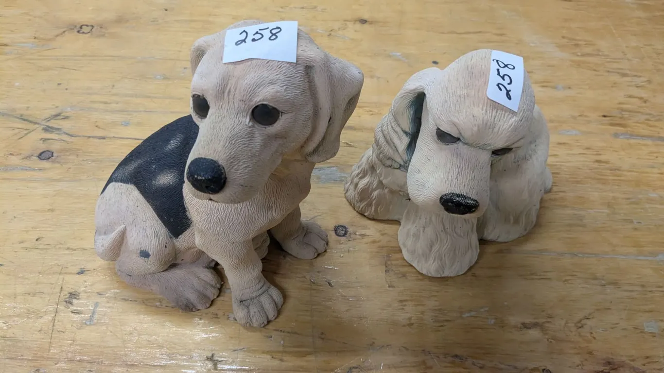(2) Dog Figurines