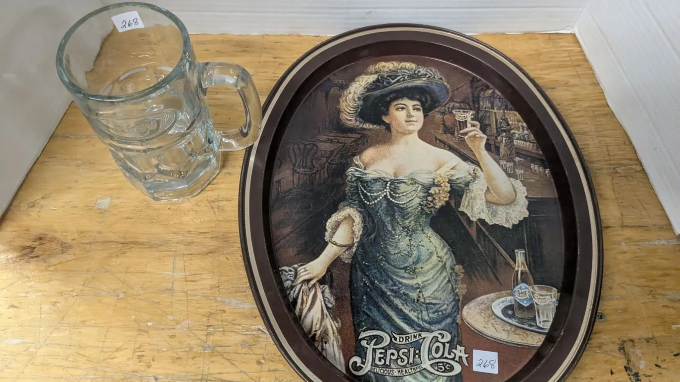 Vintage A&W Mug, Pepsi Advertising Tray