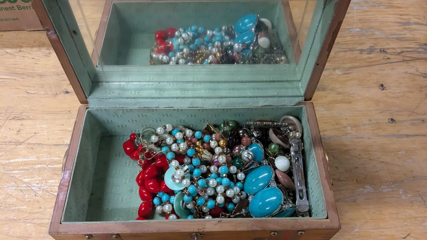 Jewelry Box with Assorted Fashion Jewelry