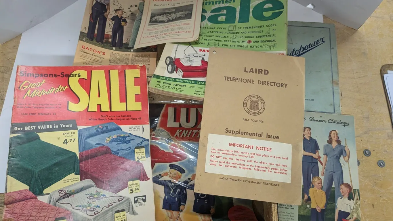 Vintage Suitcase w/ Vintage/Antique Catalogues