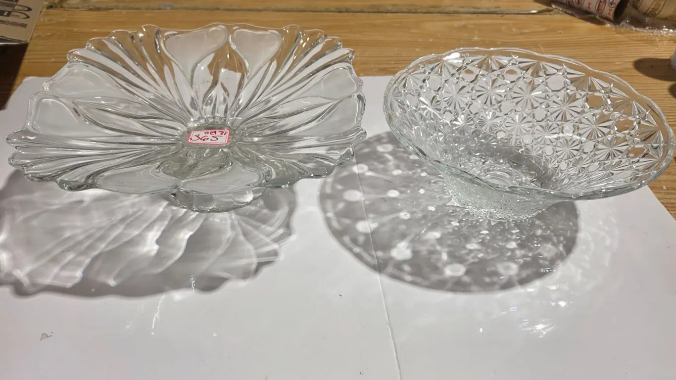 (2) Vintage Glass Bowls