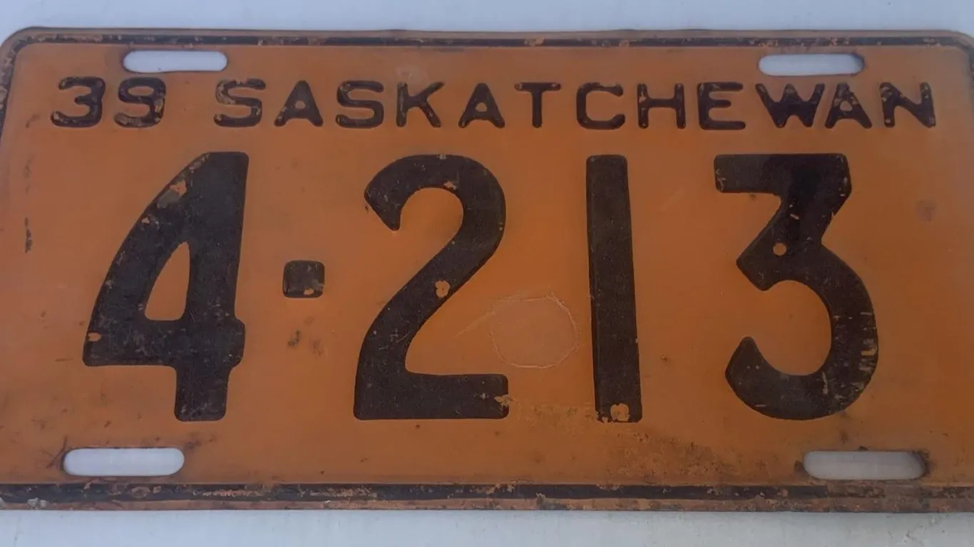 1939 Single License Plate
