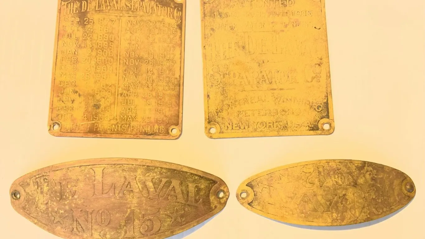 DeLaval 12 and 15 Brass ID Tags