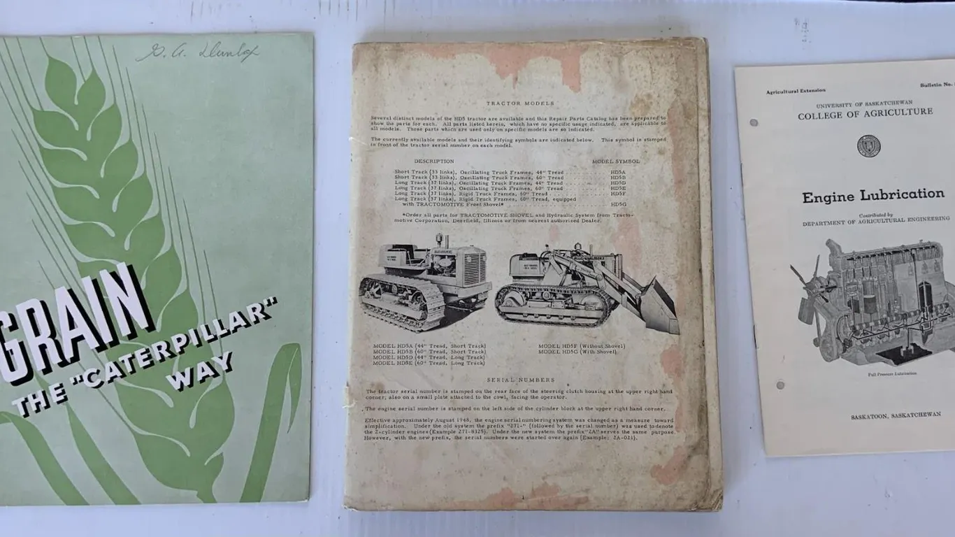 All is Chalmers Crawler Book. Caterpillar Brochure