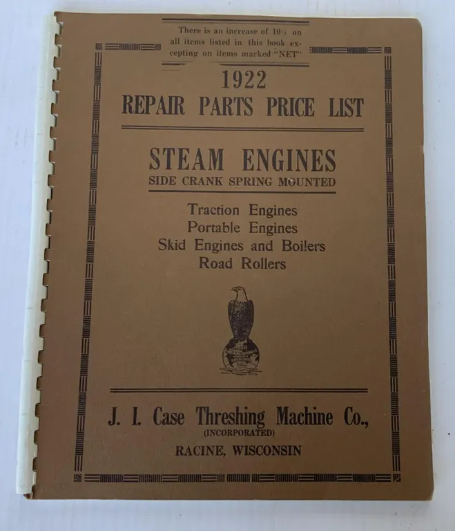 1922 Casr Ateam Engone Part List - Reprint