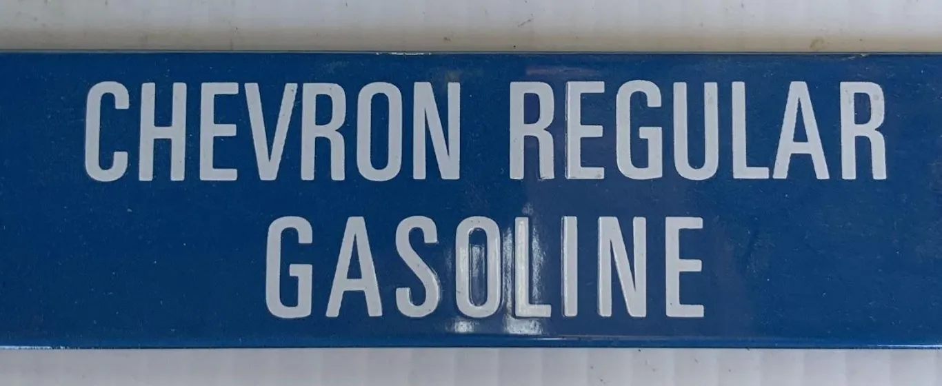 Chevron Eegular Gasoline Tag