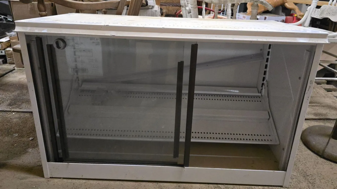 White and Glass Display Case 36x23x16