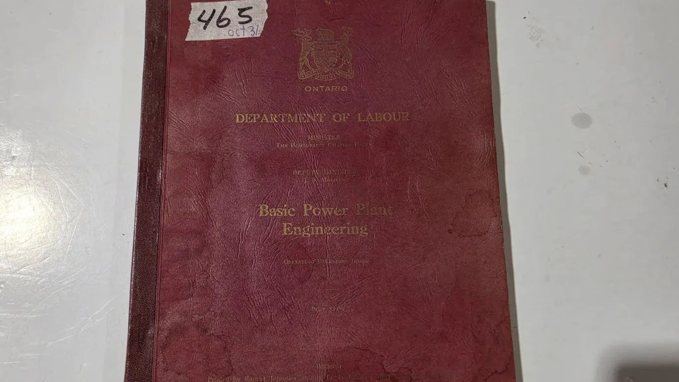 1960 Basic Power Plant Engineering Guide – Ontario Department of Labour