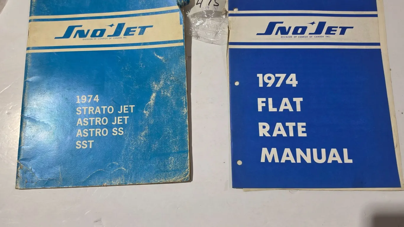 (2) 1974 Sno-Jet Manuals