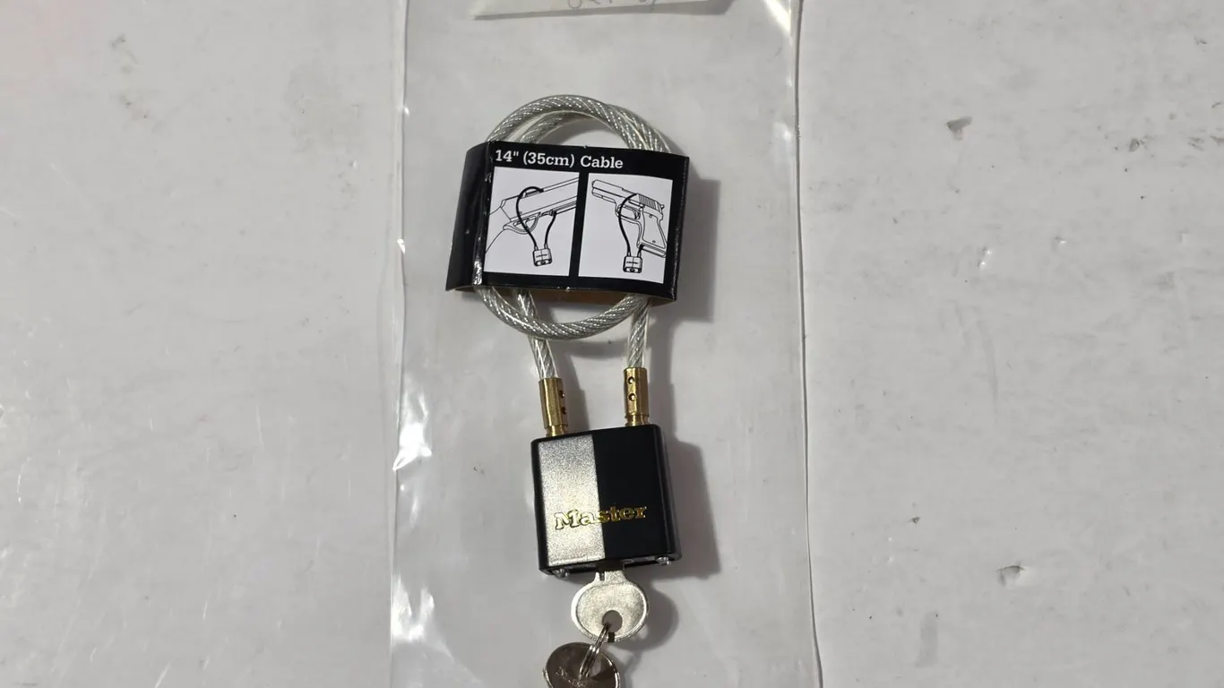 NOS 14” Keyed Cable Lock c/w (2) Keys