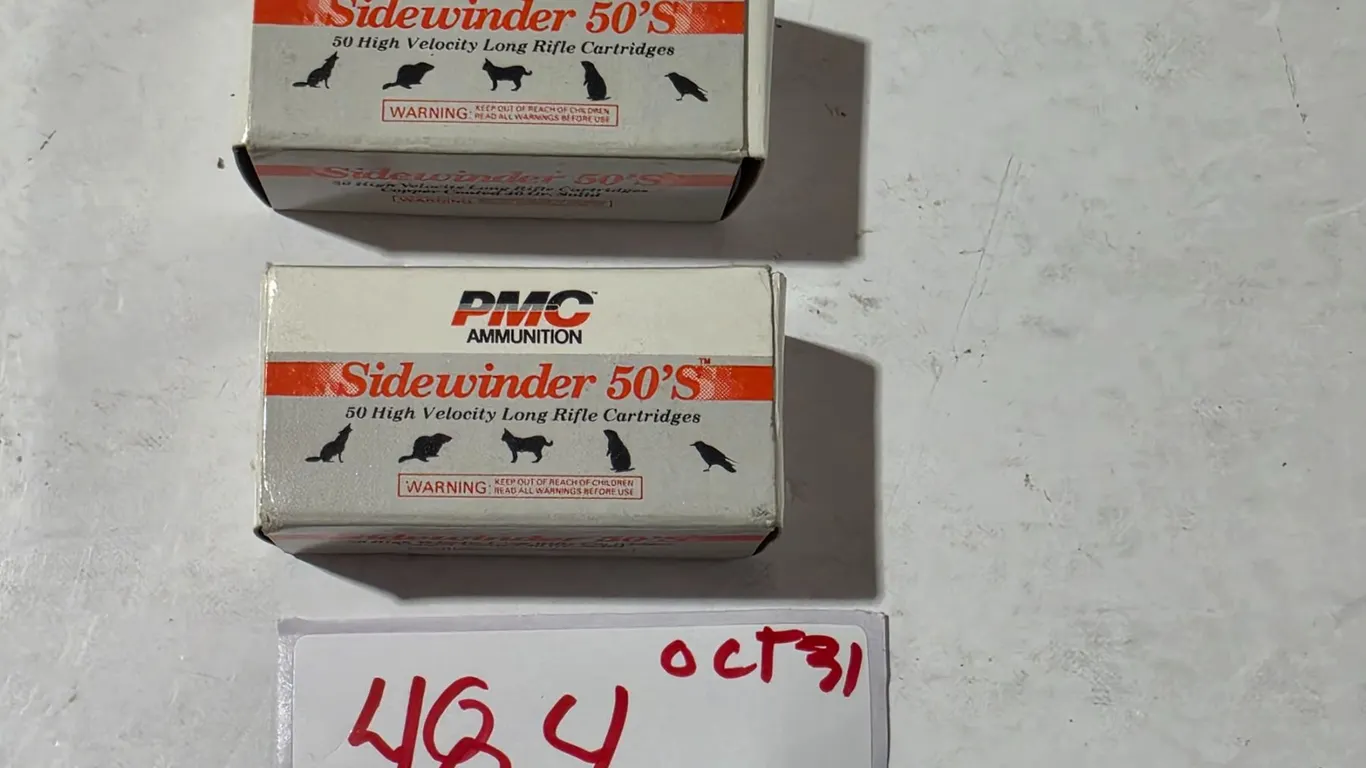 (2) Full Boxes PMC .22cal Sidewinder 50’s **PAL REQUIRED**