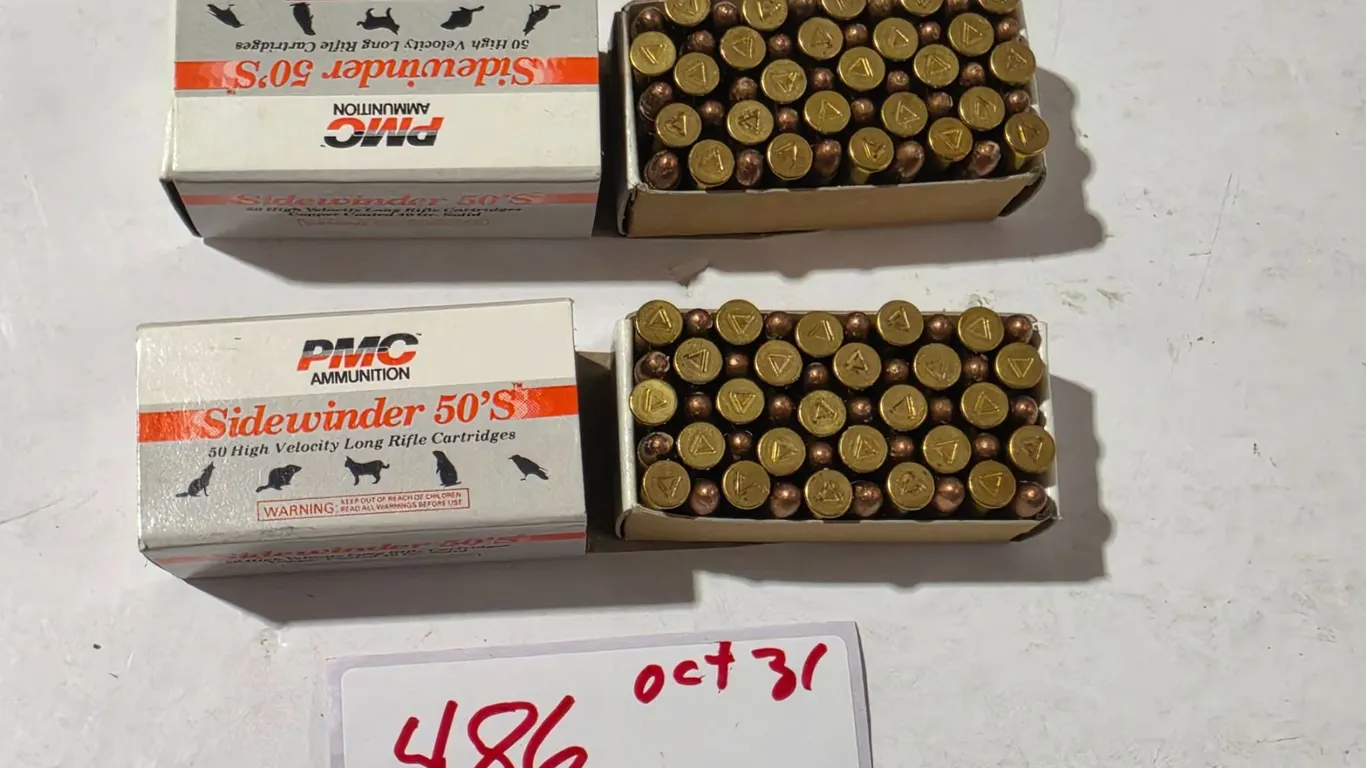 (2) Full Boxes PMC .22cal Sidewinder 50’s **PAL REQUIRED**