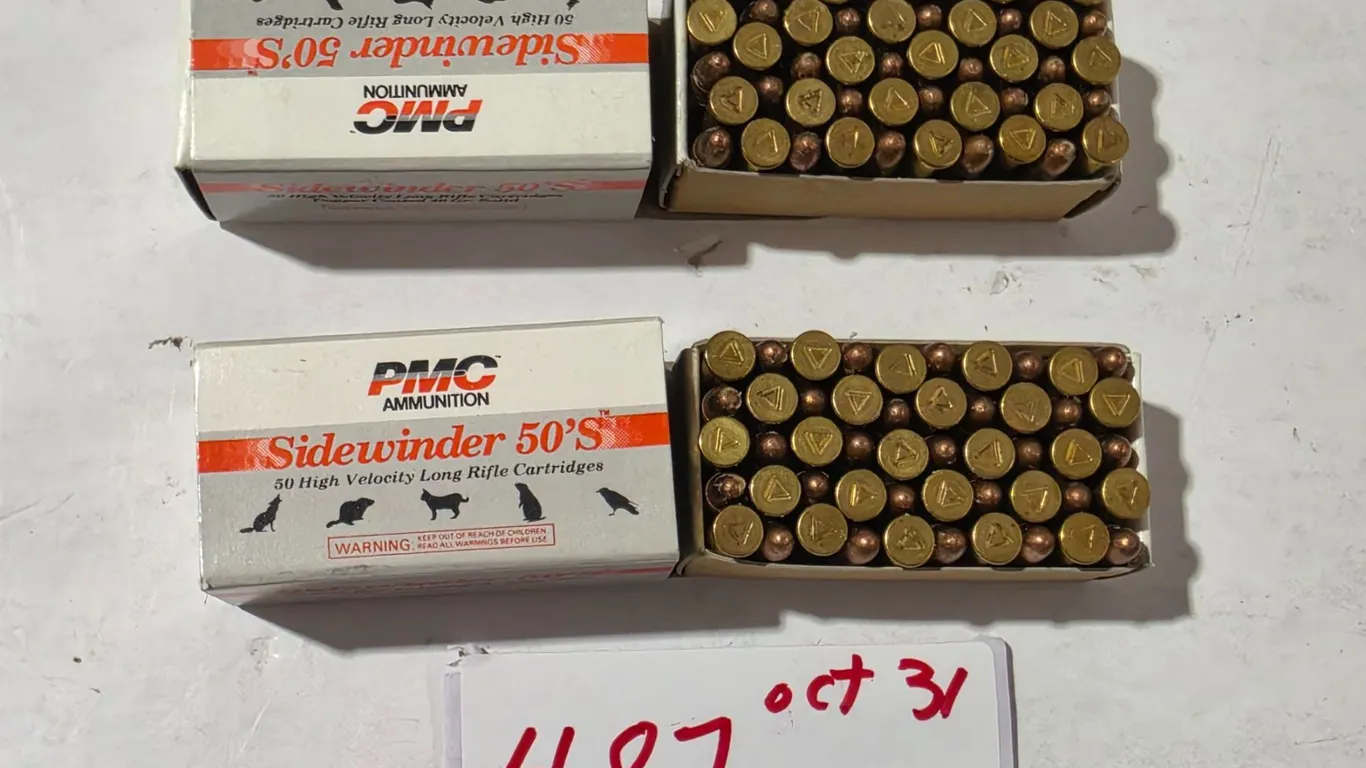 (2) Full Boxes PMC .22cal Sidewinder 50’s **PAL REQUIRED**