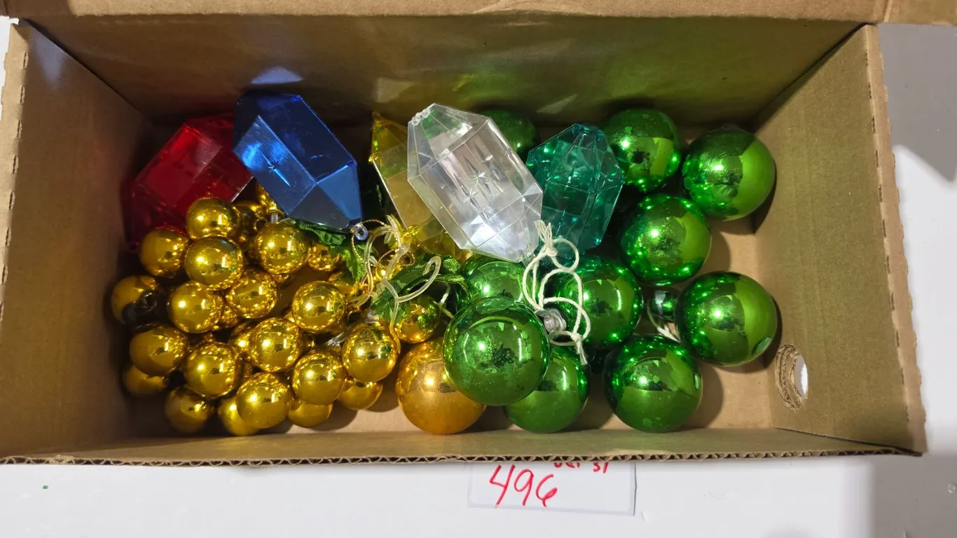 Vintage Colourful Christmas Ornaments