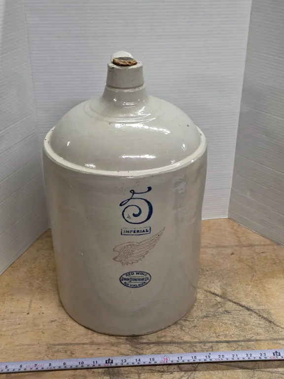 #5 Redwing Stoneware Jug – No Cracks