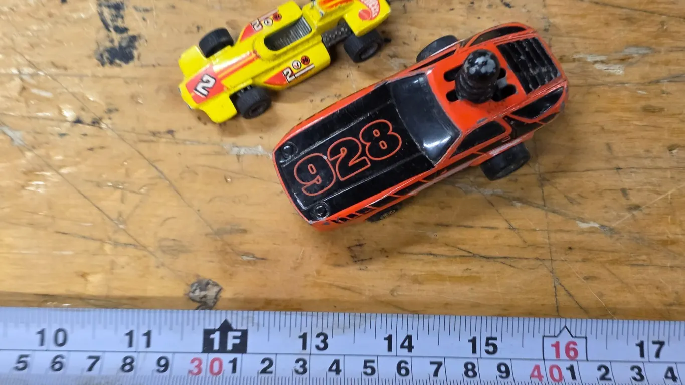 Vintage Schaper Five Winders Porsche 928 Turbo Orange, HotWheels Diecast Car