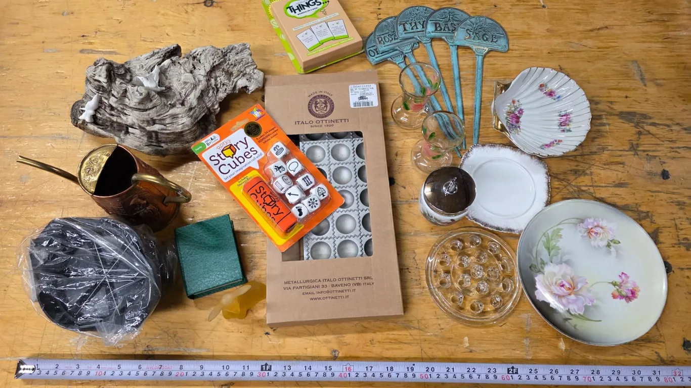 Lot of Misc. Items – NEW Ravioli Maker, Story Cubes, Game, Chinaware, etc.