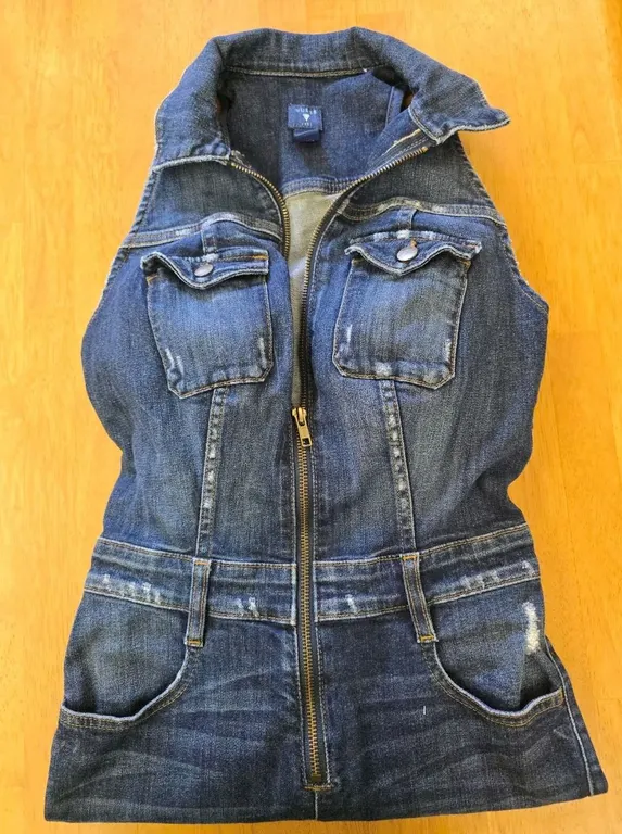 Guess Denim Sleeveless Jumpsuit, Good Condition - Size 0
