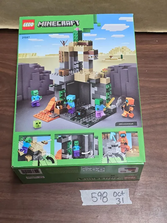 Lego Minecraft Set in Box. Barely Started, has all pieces.