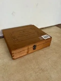Wooden Cigar Box – 7”x 6 ¾”x 2”