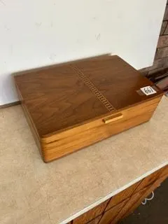 Inlaid Wood Chest – 12”x 8”x 4”