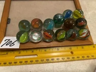 (14) Vintage Marble “Plunkers” inc. Ninja Turtle