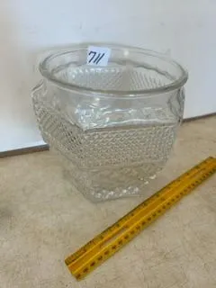 Glass Bowl, 7” Dia x 7” Tall