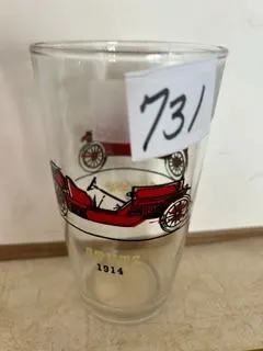 1914 Stutz & Hudson Glass Tumbler, 5”